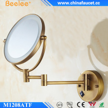 Espejo de aumento con luz LED ajustable de doble cara